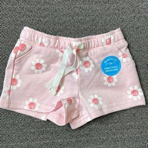 Pink Floral Print Shorts